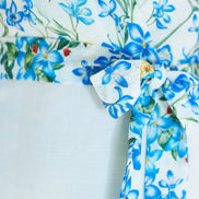 Yumi Ivory Butterfly Print Midi Wrap Dress