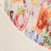Yumi Pink Border Floral Midi Dress