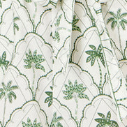 Yumi White Palm Print Cotton Playsuit