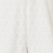 Yumi White Cotton Broderie Anglaise Playsuit
