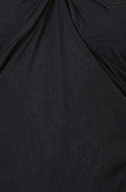 Yumi Black Bardot Long Sleeve Jersey Top