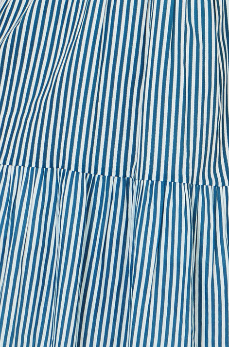 Yumi Blue Stripe Cotton Mini Sun Dress