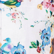 Yumi Blue Floral Embroidery Cotton Jacket
