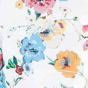 Yumi White Floral Embroidery Reversible Cotton Jacket