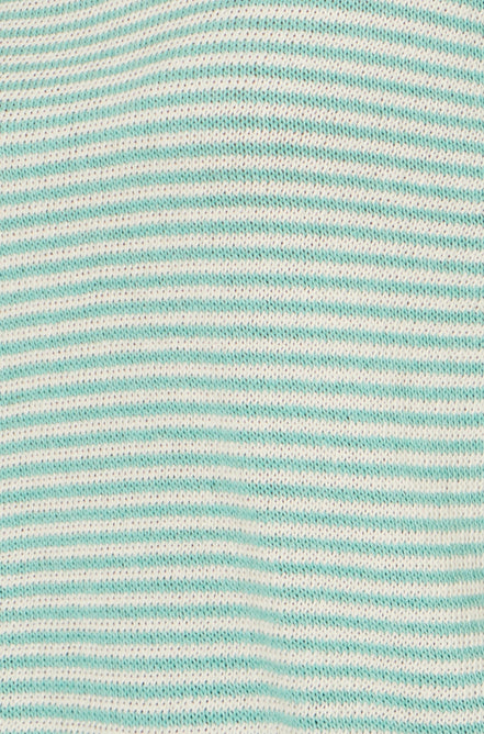 Yumi Sea Green Knitted Stripe Relaxed Jumper