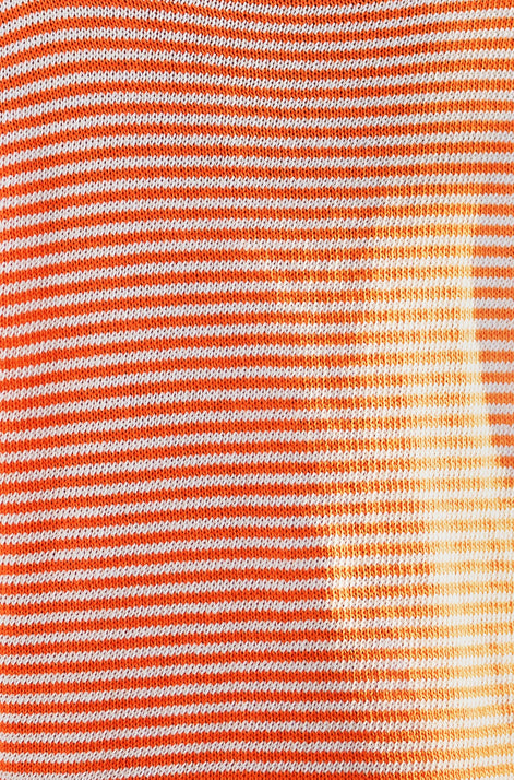 Yumi Orange Knitted Stripe Relaxed Jumper