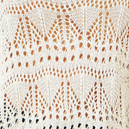 Yumi Beige Cotton Mix Relaxed Fit Pointelle Jumper