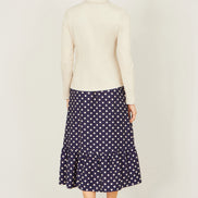 Yumi Beige Stretch Cotton Blazer