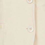 Yumi Beige Stretch Cotton Blazer
