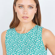 Yumi Green Ditsy Culotte Jumpsuit