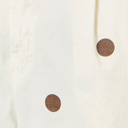 Yumi Brown Spot Print Cotton Canvas Chinos
