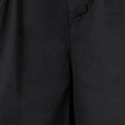 Yumi Black Cotton Bermuda Shorts