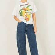 Yumi White Costa Rica Cotton T-Shirt