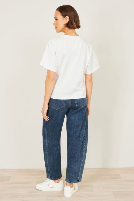Yumi White Costa Rica Cotton T-Shirt