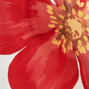 Yumi White Oversize Poppy Placement Midi Sun Dress