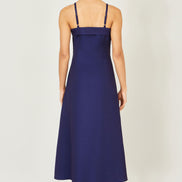 Yumi Navy Pansy Strappy Midi Dress