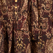 Yumi Brown Paisley Long Sleeve Shirt Dress