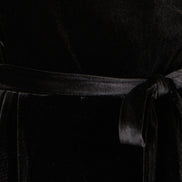 Yumi Black One Shoulder Velvet Jumpsuit