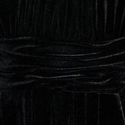 Yumi Black Velvet One Shoulder Jumpsuit With Scarf