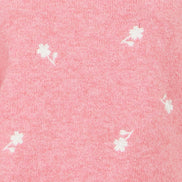 Yumi Pink Daisy Embroidered Relaxed Jumper