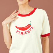Yumi Ivory Chilli Cotton Knitted Top