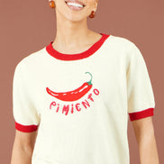 Yumi Ivory Chilli Cotton Knitted Top