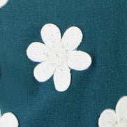 Yumi Teal Flower Appliqué Knit Tank