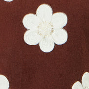 Yumi Brown Flower Applique Knit Tank