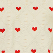 Yumi Ivory Embroidered Heart Jumper