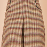 Yumi Brown Check Mini Skirt With Pockets