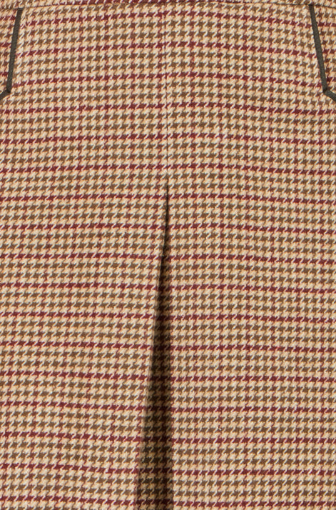 Yumi Brown Check Mini Skirt With Pockets