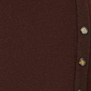 Yumi Brown Knitted Mini Skirt With Buttons