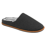Mens Plush Lined Mule Slippers With Memory Foam