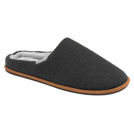 Mens Plush Lined Mule Slippers With Memory Foam