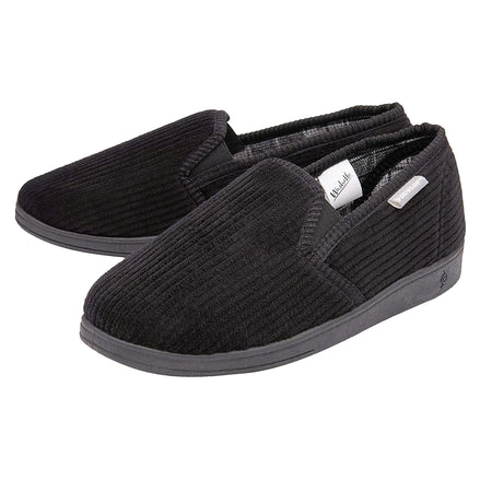 Mens Tartan Lined Slippers With Memory Foam