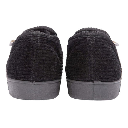 Mens Tartan Lined Slippers With Memory Foam