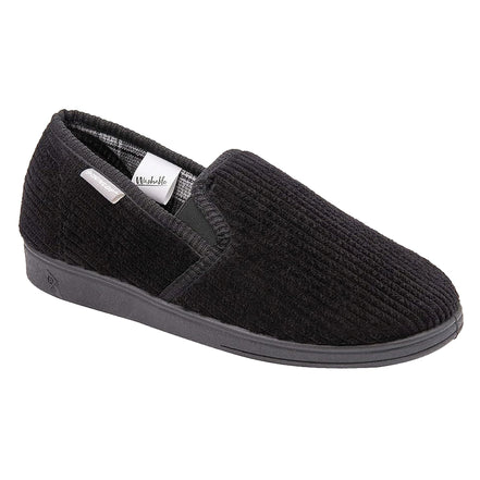 Mens Tartan Lined Slippers With Memory Foam
