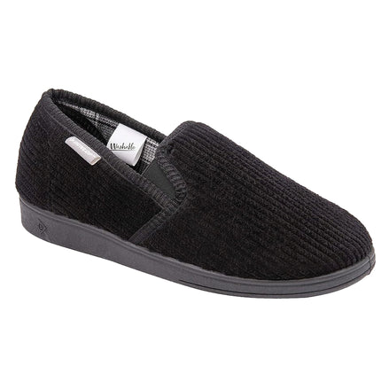 Mens Tartan Lined Slippers With Memory Foam
