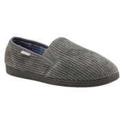 Mens Tartan Lined Slippers With Memory Foam