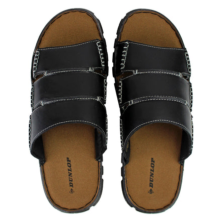 Mens Summer Beach Leather Slip On Slippers