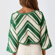 Green Crochet Cropped Jumper