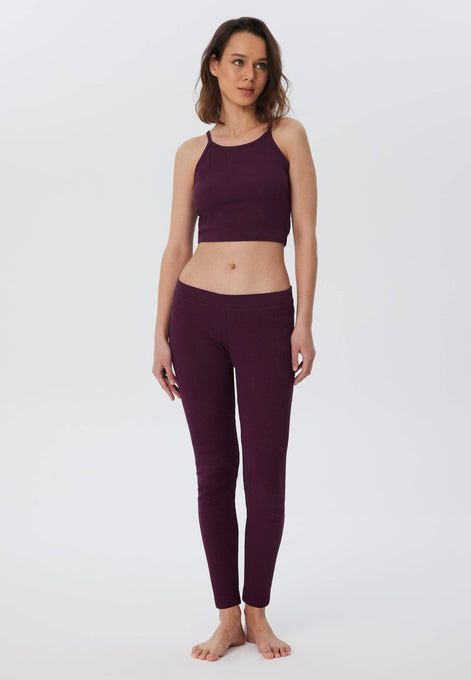 Organic Ribbed Crop Top with Spaghetti Straps: Women's