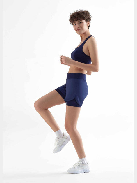 Double Layer Sports Shorts: Women's