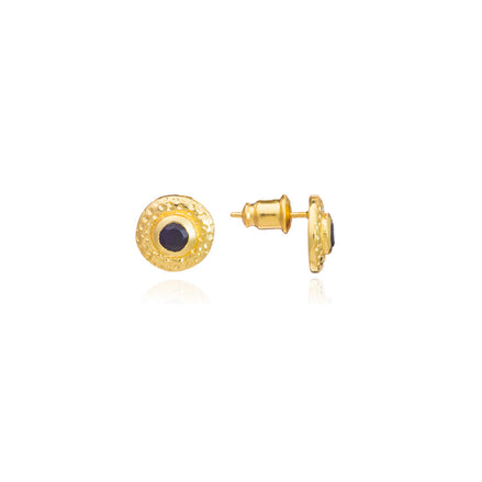 Luna Gemstone Studs Black Onyx