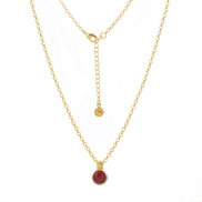 Charis Round Gemstone Necklace Ruby