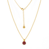 Charis Round Gemstone Necklace Ruby