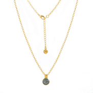 Charis Round Gemstone Necklace Labradorite