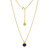 Charis Round Gemstone Necklace Lapis