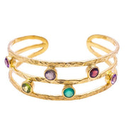 Thalia Gemstone Bangle with Garnet, Peridot, Labradorite & Amethyst