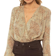 Amuse society Aja L/S woven bodysuit